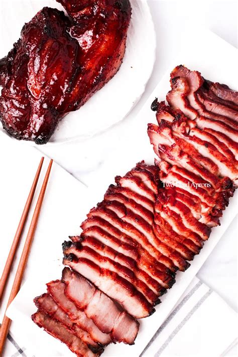 char siu chinese bbq pork  plaid aprons