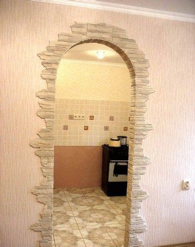 Отделка дверных проемов декоративным камнем | Dinning room decor ...