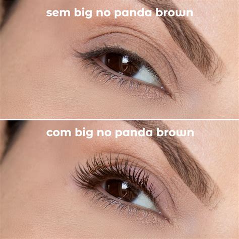 Mascara De Cilios Marrom - Máscara para Cílios de Volume Marrom BIG No Panda Brown - Vizzela ...