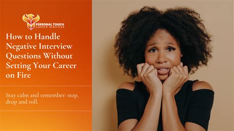 handle negative interview questions  setting  career