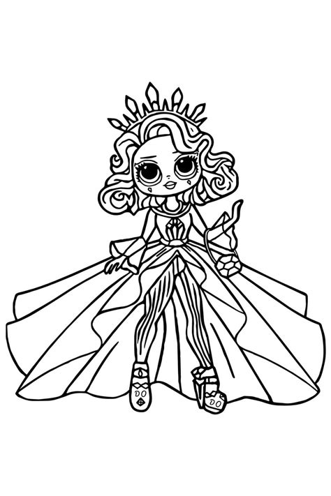 LOL OMG Queen Crystal Coloring Page - Free Printable Coloring Pages for ...
