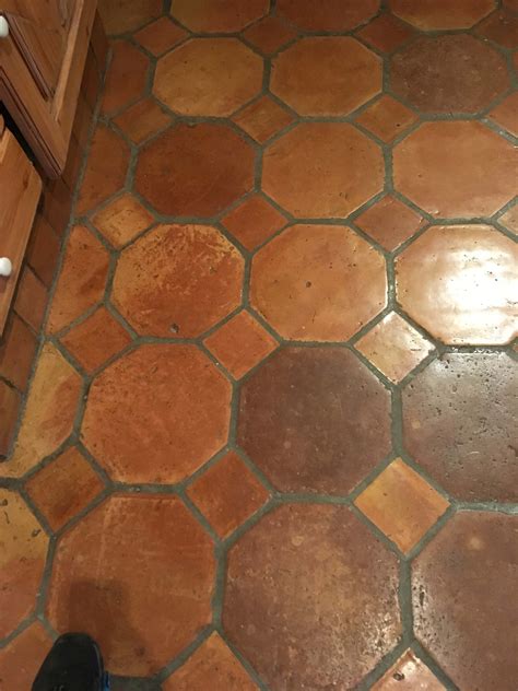 Removing Varnish from a Terracotta Tiled Floor in Teddington - Cleaning
