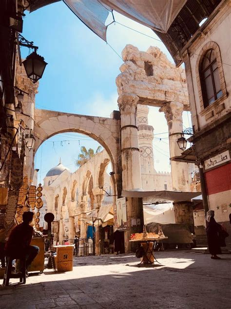 Historic Architecture in Old Town of Damascus, Syria Editorial Image ...