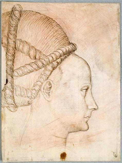 A few sketches of Pisanello of women and men in court costume, 1450s ...