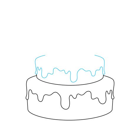 draw  cake step  step
