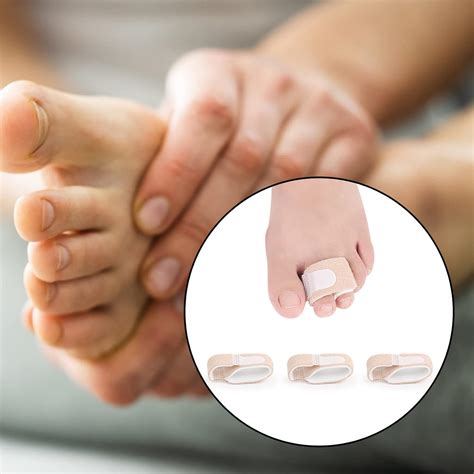 3Pcs Hammer Toe Straightener Broken Toe Wraps Splint Bandages Toe