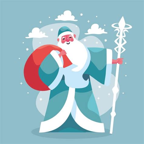 Premium Vector | Cartoon ded moroz illustration