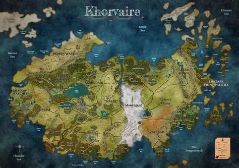 Khorvaire Map Revised! (Better Distances) : Eberron