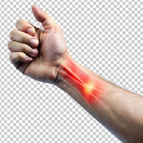 Premium PSD | Wrist pain transparent background