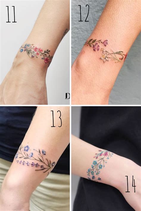 27 Flower Wrist Tattoo Ideas For Bracelet Tattoos - Tattoo Glee