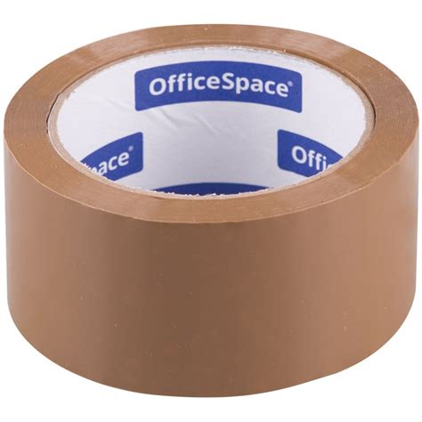 Клейкая лента упаковочная OfficeSpace, 48мм*66м, 45мкм, темная, ШК арт ...