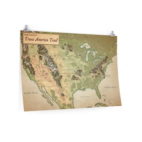 trans america trail fantasy map etsy