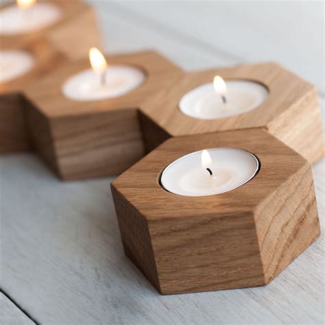Tea light & votive candle holders | Wood tea light holder, Wooden ...