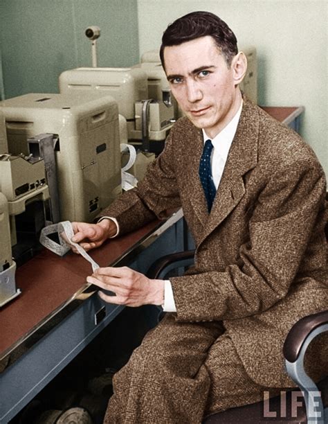 Colorisation of a photograph of Claude Shannon on Behance