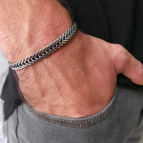 chain men silver bracelet 4
