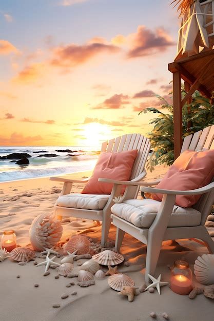 Premium Photo | Beachfront Villa Ocean View Backdrop Beach Sunset ...