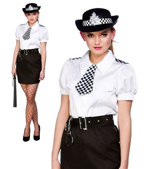 Womens Sexy Police Officer Uniform Ladies Outfit Cosplay Costume Fancy