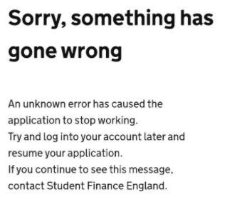 unknown error  caused  application  stop working student