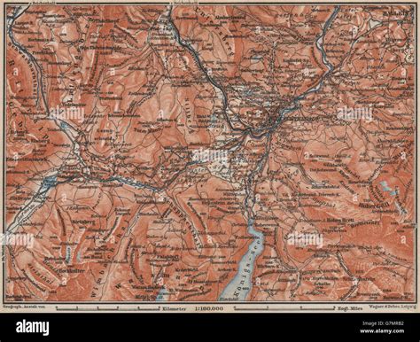 Vintage austria alps map hi-res stock photography and images - Alamy
