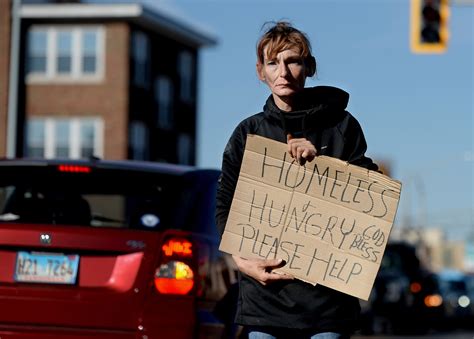 Homeless Woman Sign