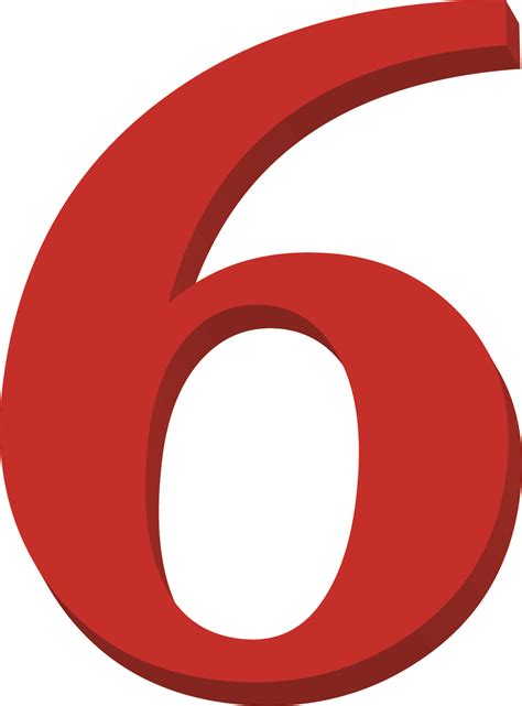 Number 6 Red