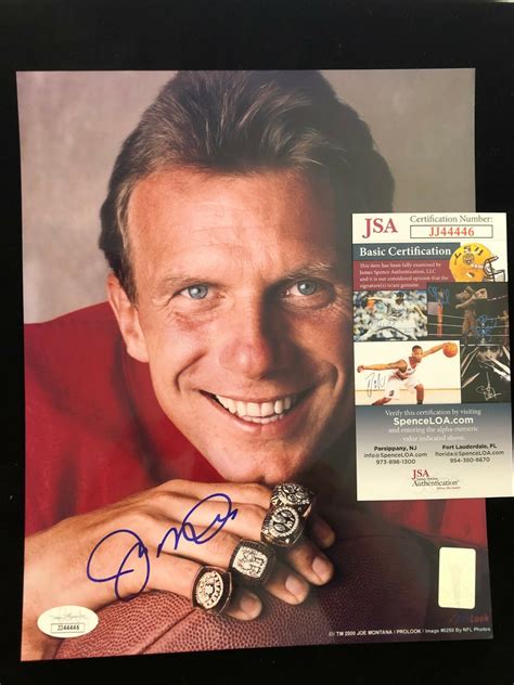 joe montana super bowl rings photograph san francisco ers  jsa