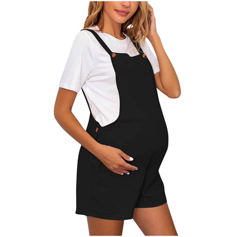 YABCSAZ One Piece Maternity Rompers Plus Size Wide Leg Overalls Bib