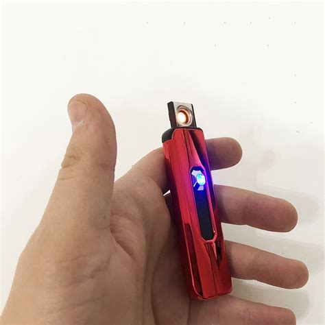 Купить Электронная зажигалка спиральная подарочная красная | Usb ...