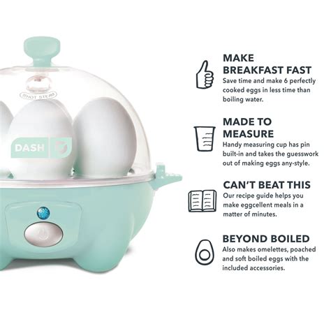 Dash Rapid Egg Cooker: 6 Egg Capacity Electric Egg Cooker for Hard ...