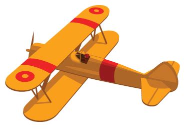 Yellow Aeroplane Sticker - TenStickers