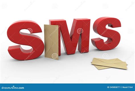 3d sms envelope stock illustration. Illustration of message - 24585877