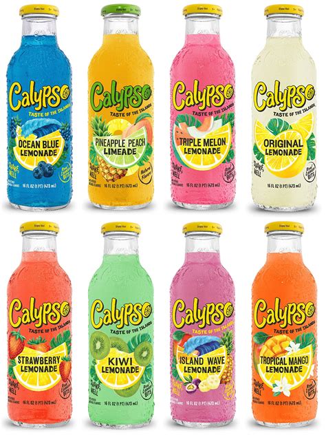 Canned Food Calypso Lemonade Variety Pack, 8 Flavors, Made with Real