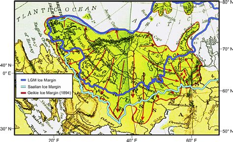 Ice sheet extent published on the “ Glacial Map of Asia ” by Geikie ...