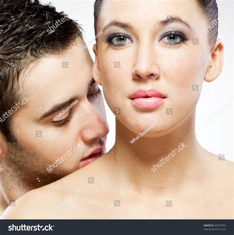 Naked Man Woman On White Background Stockfoto 45527995 | Shutterstock