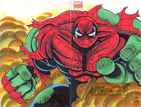 Spider-Man Hulk, in Tim Hofstra's Sketch Covers Comic Art Gallery Room