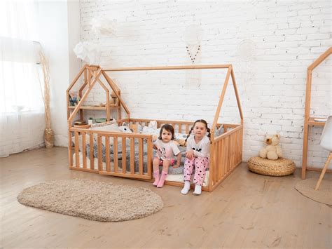 ᐉ Манеж-кровать детская BusyWood Монтессори 6 160х70 см Натуральное ...