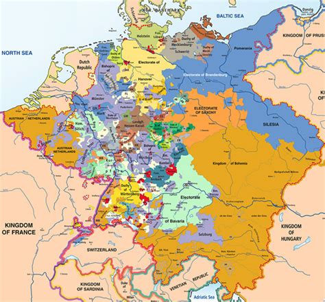 German States Map 1850 - Printable Map