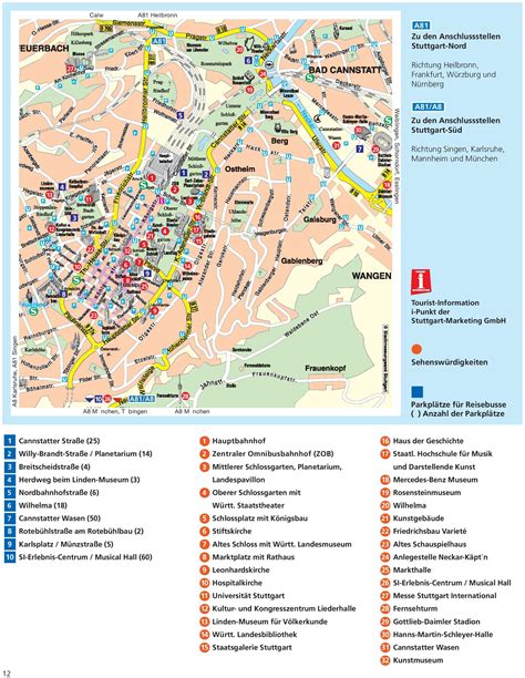 Carte de Stuttgart - Plusieurs cartes de la villes en Allemagne