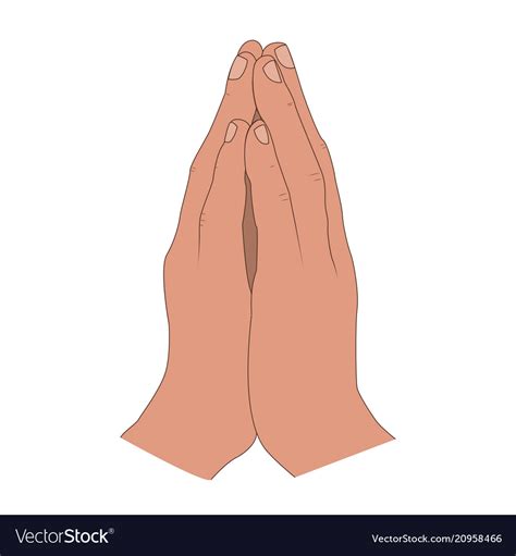 human hands folded  prayer royalty  vector image