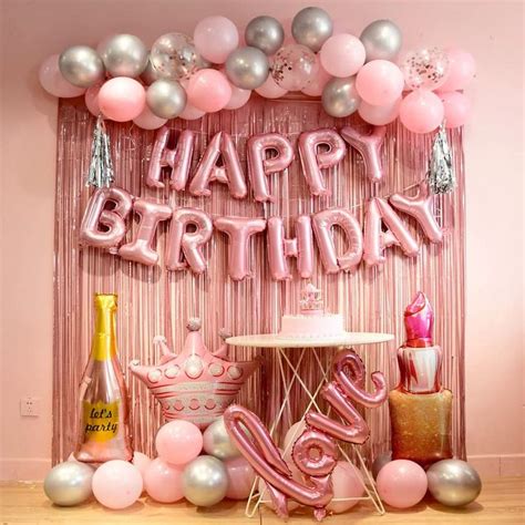 pink birthday decorations for women ，happy birthday party decorations ...