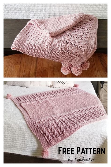 9 Cable Baby Blanket Free Knitting Pattern