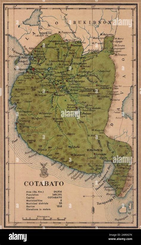 Cotabato province 1918 map Stock Photo - Alamy