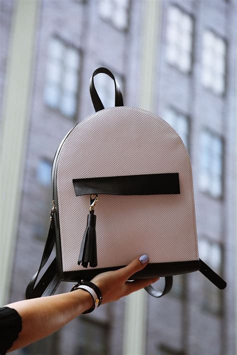 Leather backpack black white Кожаный черно-белый рюкзак | Bags, Leather ...