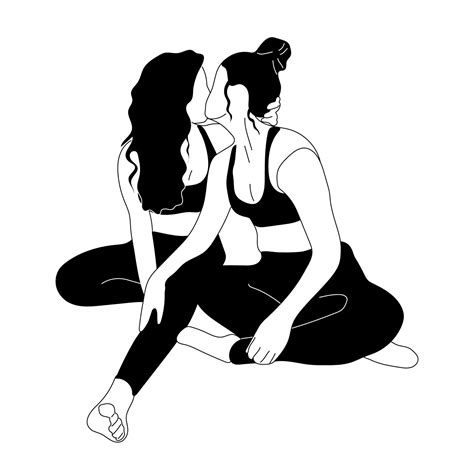 Female characters looking at each other. Lesbian couple in love