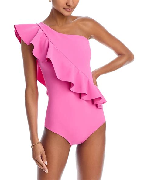 Chiara Boni La Petite Robe Ruffled Asymmetric One Piece Swimsuit – Postmoda