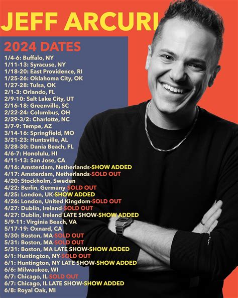 Jeff Arcuri 2024 Tour Dates: Get Your Tickets Now!