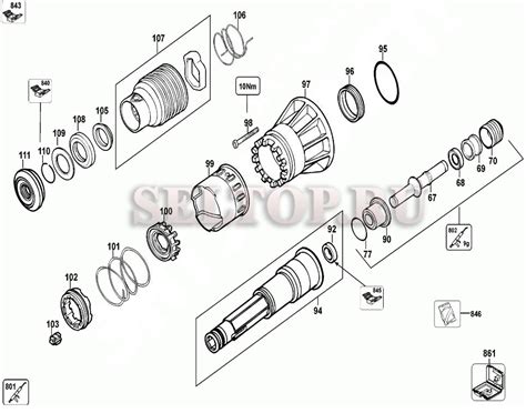 Запчасти для отбойного молотка Dewalt D25941K тип 1 (ДЕРЖАТЕЛЬ ...