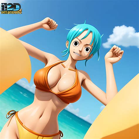 One piece Nami in bikini top , 3D - Arthub.ai
