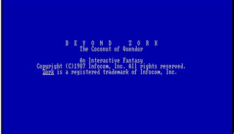 zork  coconut  quendor classicreloadcom