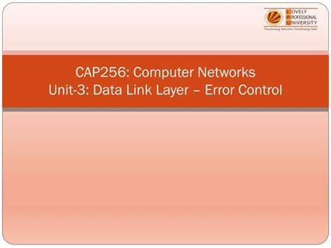 data link layererror controlpdf